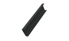 Декоративная накладка на столб универсальная 60х60 для забора жалюзи 0,5 Velur X RAL 7016 антрацитово-серый (1,8м)