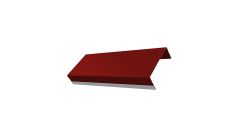 Ламель обратная стартовая/финишная забора жалюзи Texas 53мм для калиток и ворот (с заполнением ламелями 125) 0,45 PE RAL 3011 коричнево-красный