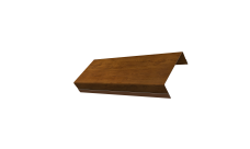 Ламель обратная стартовая/финишная забора жалюзи Texas 53мм для калиток и ворот (с заполнением ламелями 125) 0,45 Print Elite Golden Wood TwinColor