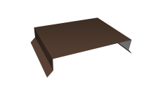 Парапетная крышка прямая 200мм Grand Line 0,5 Satin Matt TX RAL 8017 шоколад (3м)