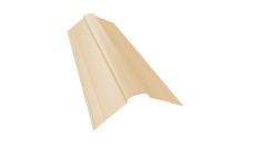 Планка конька фигурного 100x100 0,45 PE с пленкой RAL 1015 светлая слоновая кость (2м)