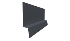 Планка начальная фальц Grand Line 0,45 PE с пленкой RAL 7024 мокрый асфальт (2м)