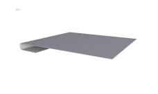 Планка завершающая Grand Line 0,45 PE с пленкой RAL 7004 сигнальный серый (2м)