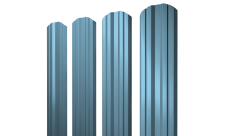 Штакетник Twin фигурный 0,45 Drap TX RAL 5024 пастельно-синий