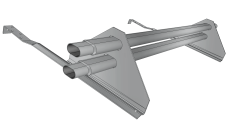 Снегозадержатель трубчатый для керамической/натуральной черепицы RAL 7004 1м (профиль до 50мм)
