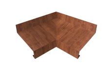 Угол отлива внутренний 70 Grand Line 0,45 Print Premium с пленкой Rowan Fresh TwinColor