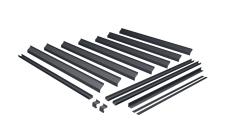 Комплект секции забора жалюзи Milan new 2,0х2,5м 0,45 PE-Double RAL 7024 мокрый асфальт