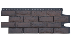 Фасадная панель Grand Line Колотый камень Design Plus трюфель с черным швом